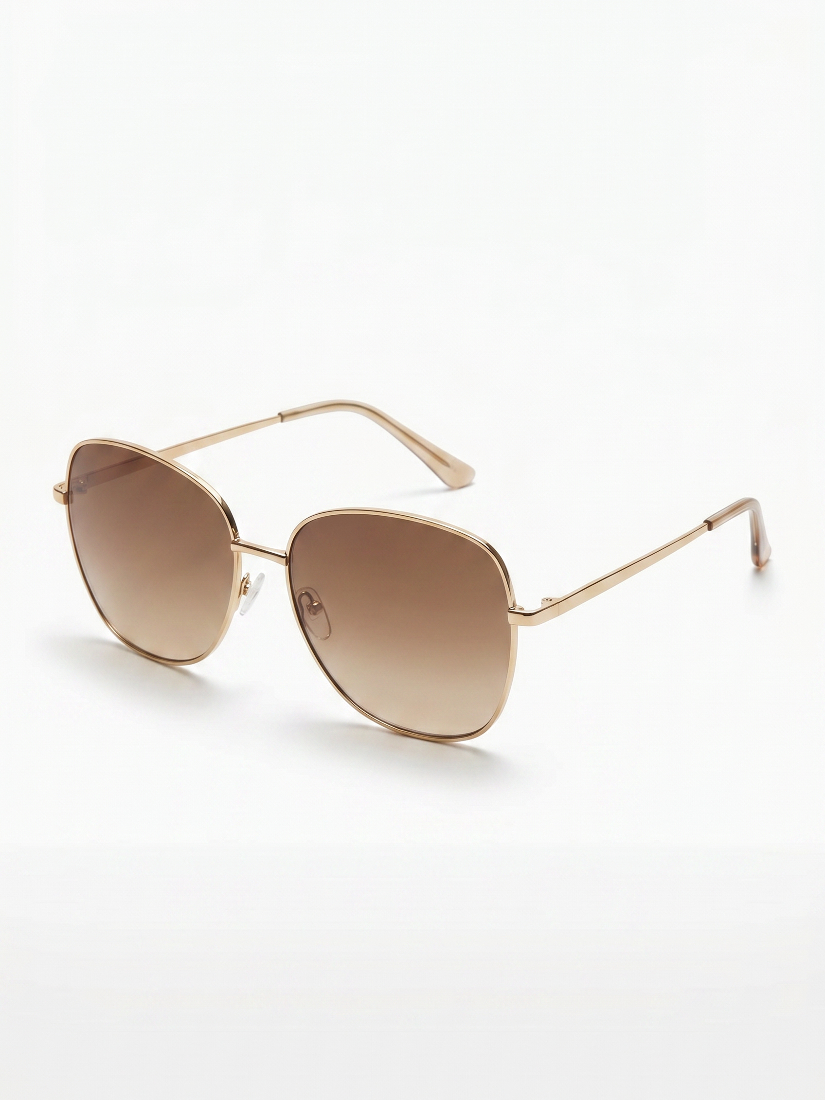 Put on the glasses, The character turns to face the camera, zoom in, and the texture will look more like a product photo. Replace the pants with dress pants, and change the background to solid gray. original image 1